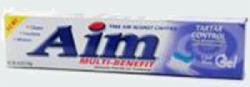 Зубная паста Aim Tartar Control+ Mouthwash and whitening Cool Mint Gel (USA)